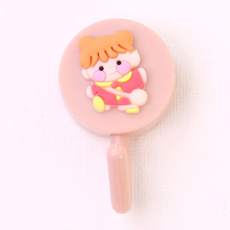 Cute Cartoon Wall Hooks: Nail-Free Adhesive Door Hooks