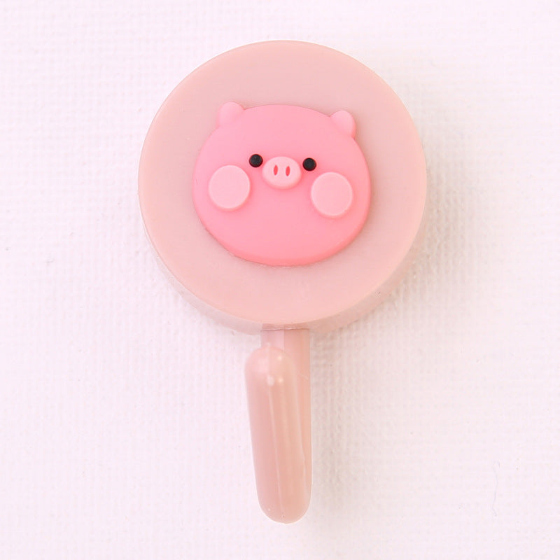 Cute Cartoon Wall Hooks: Nail-Free Adhesive Door Hooks