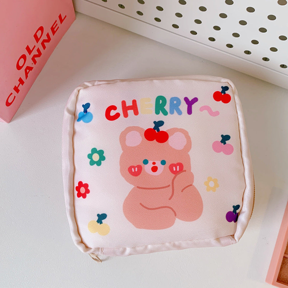 Cute Sanitary Napkin Storage Bag for Students & Travel