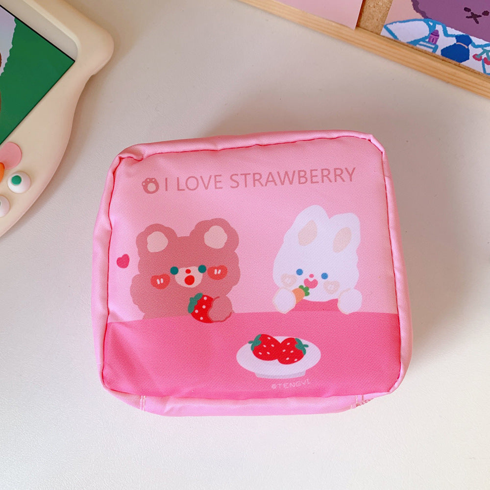 Cute Sanitary Napkin Storage Bag for Students & Travel