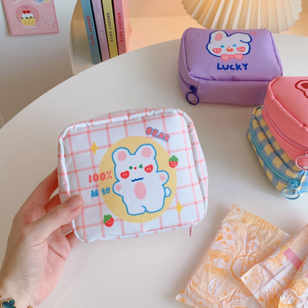 Cute Sanitary Napkin Storage Bag for Students & Travel