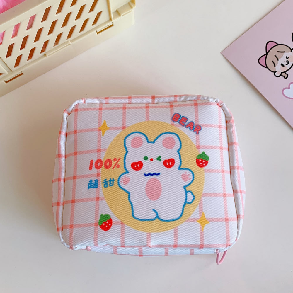 Cute Sanitary Napkin Storage Bag for Students & Travel