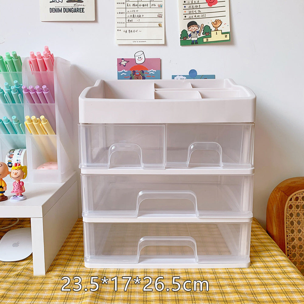 Clear Drawer Desk Organizer for Stationery and Makeup