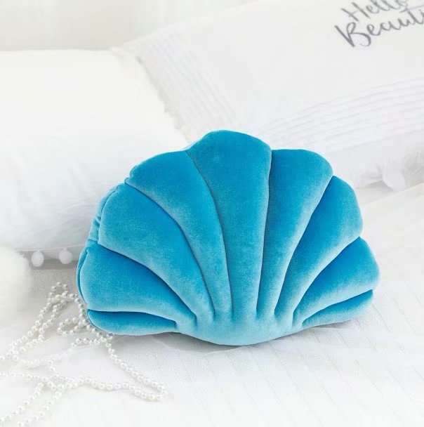 Sculptural Shell Cushion for Colorful Sofa Room Decor