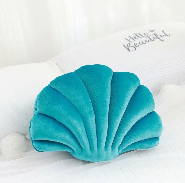 Sculptural Shell Cushion for Colorful Sofa Room Decor
