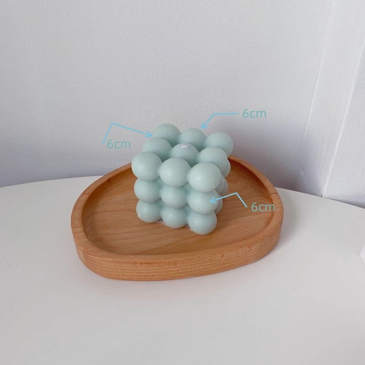 Nordic Bubble Cube Candle for Pastel Room Decor Accents