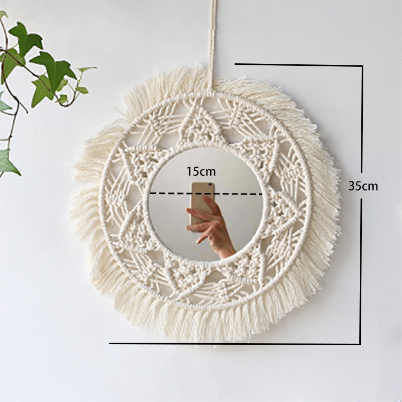 Bohemian Macramé Mirror for Warm, Textured Wall Decor