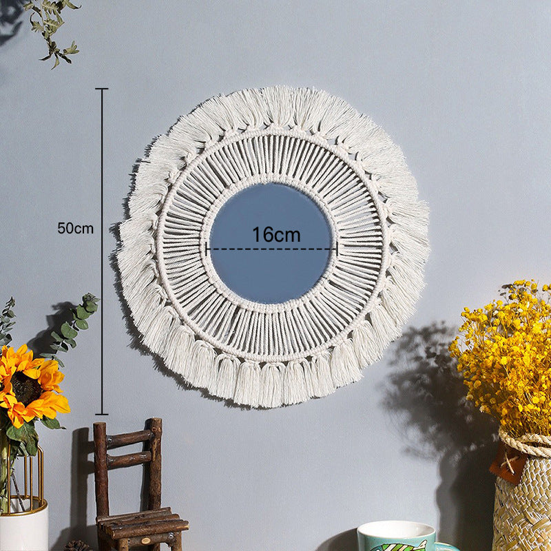 Bohemian Macramé Mirror for Warm, Textured Wall Decor