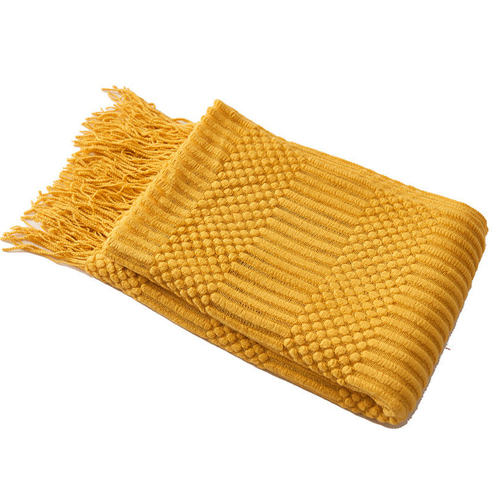 Textured Sofa Blanket for Warm, Cozy Winter Layering