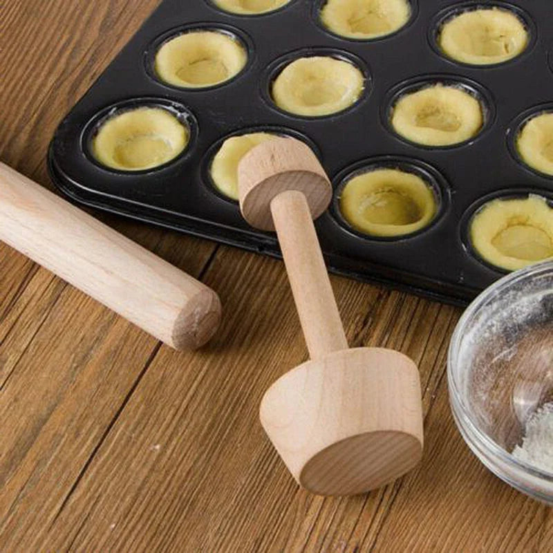 Wooden Tart Shell Molder for Egg Tarts and Mini Pies