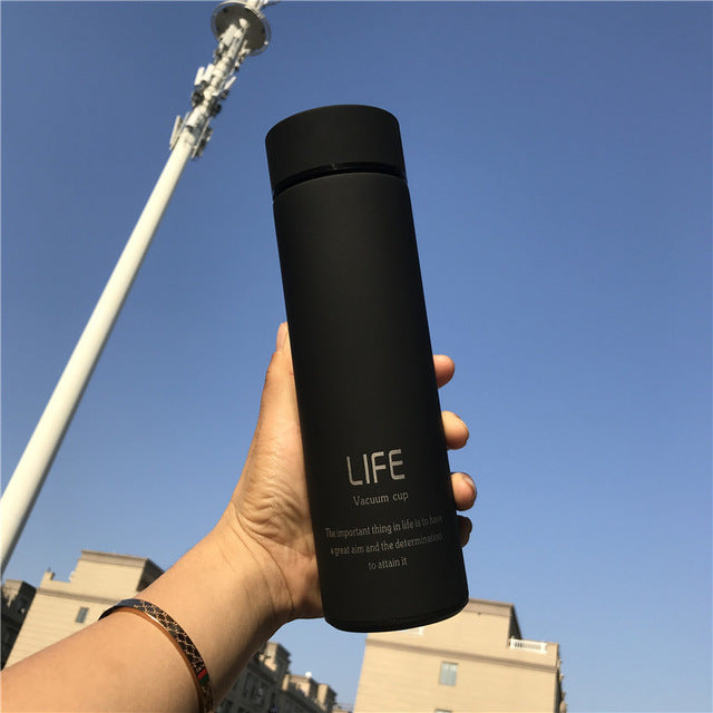 Insulated Tea Mug with Strainer: Stainless Steel Thermos