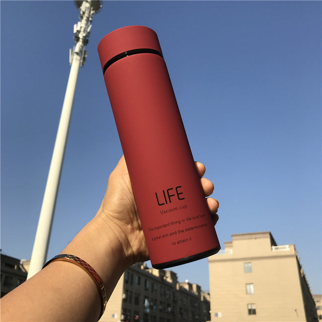 Insulated Tea Mug with Strainer: Stainless Steel Thermos