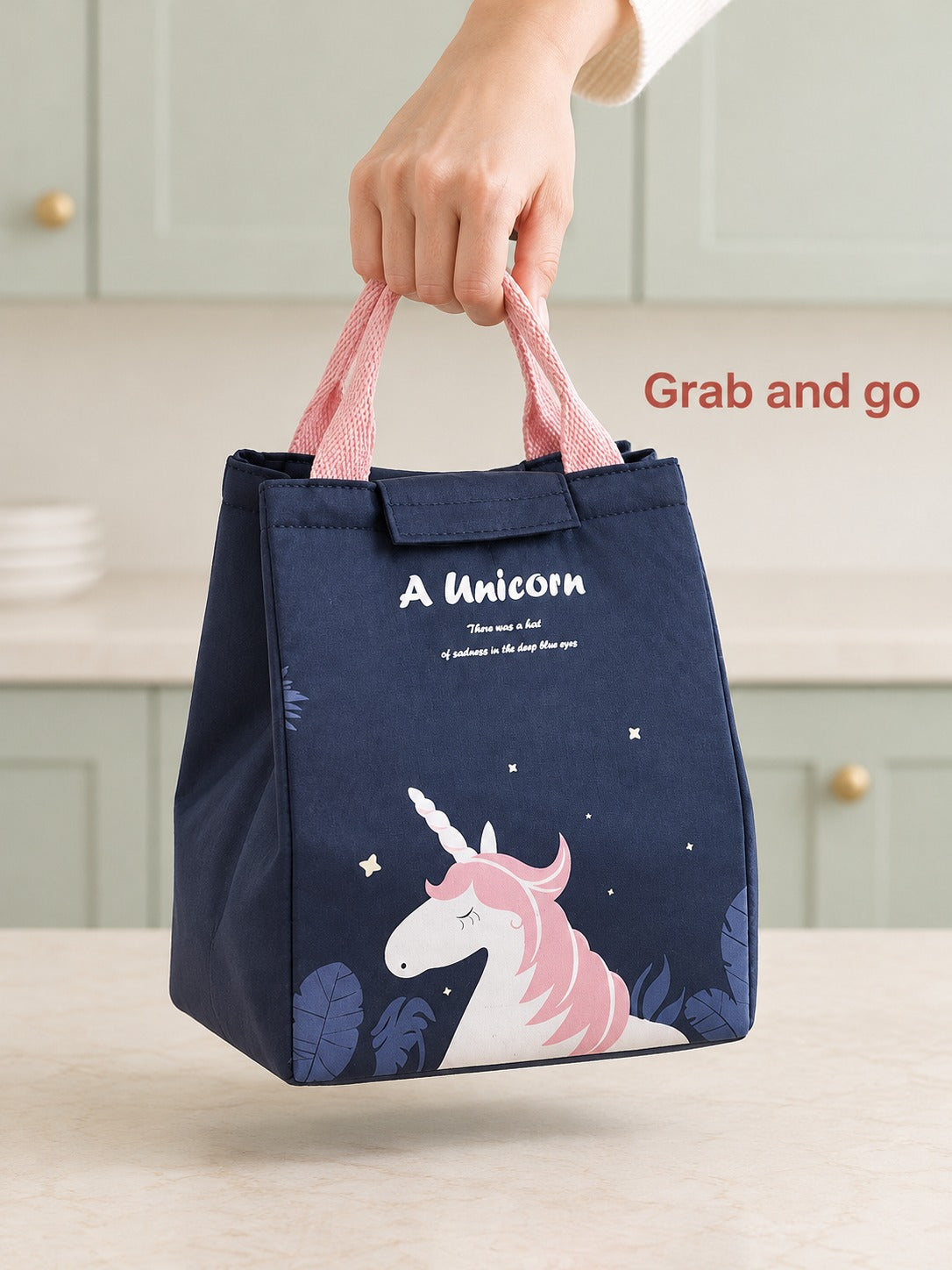Insulated Lunch Bag with Foil Lining, Unicorn Print