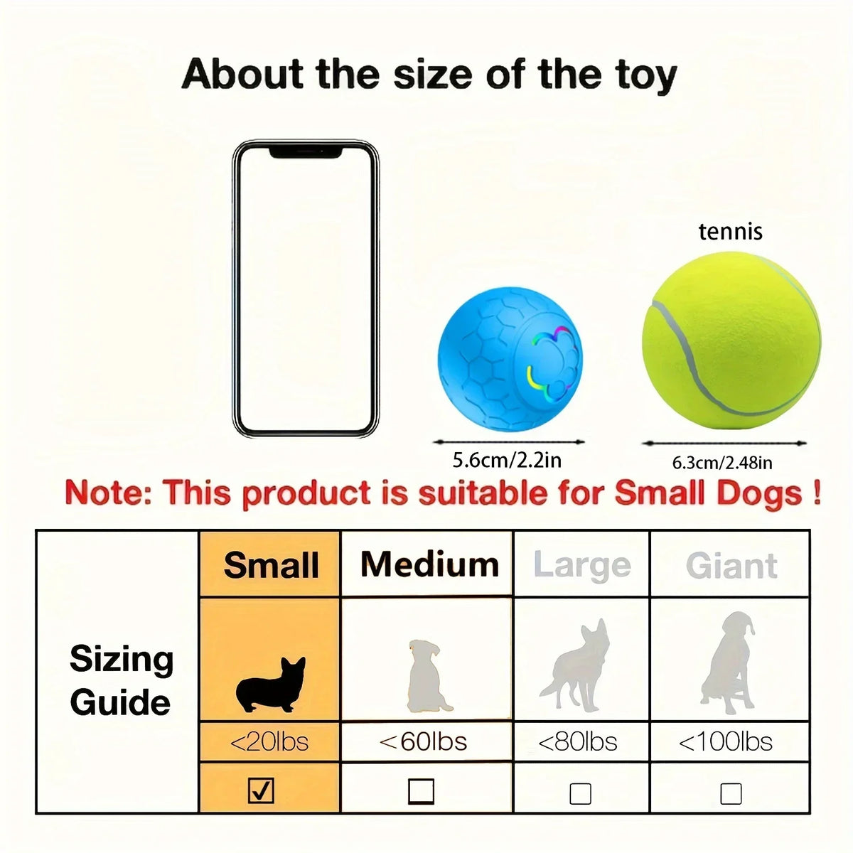 Interactive Pet Toy Ball for Small Dogs | 4-Hour Play