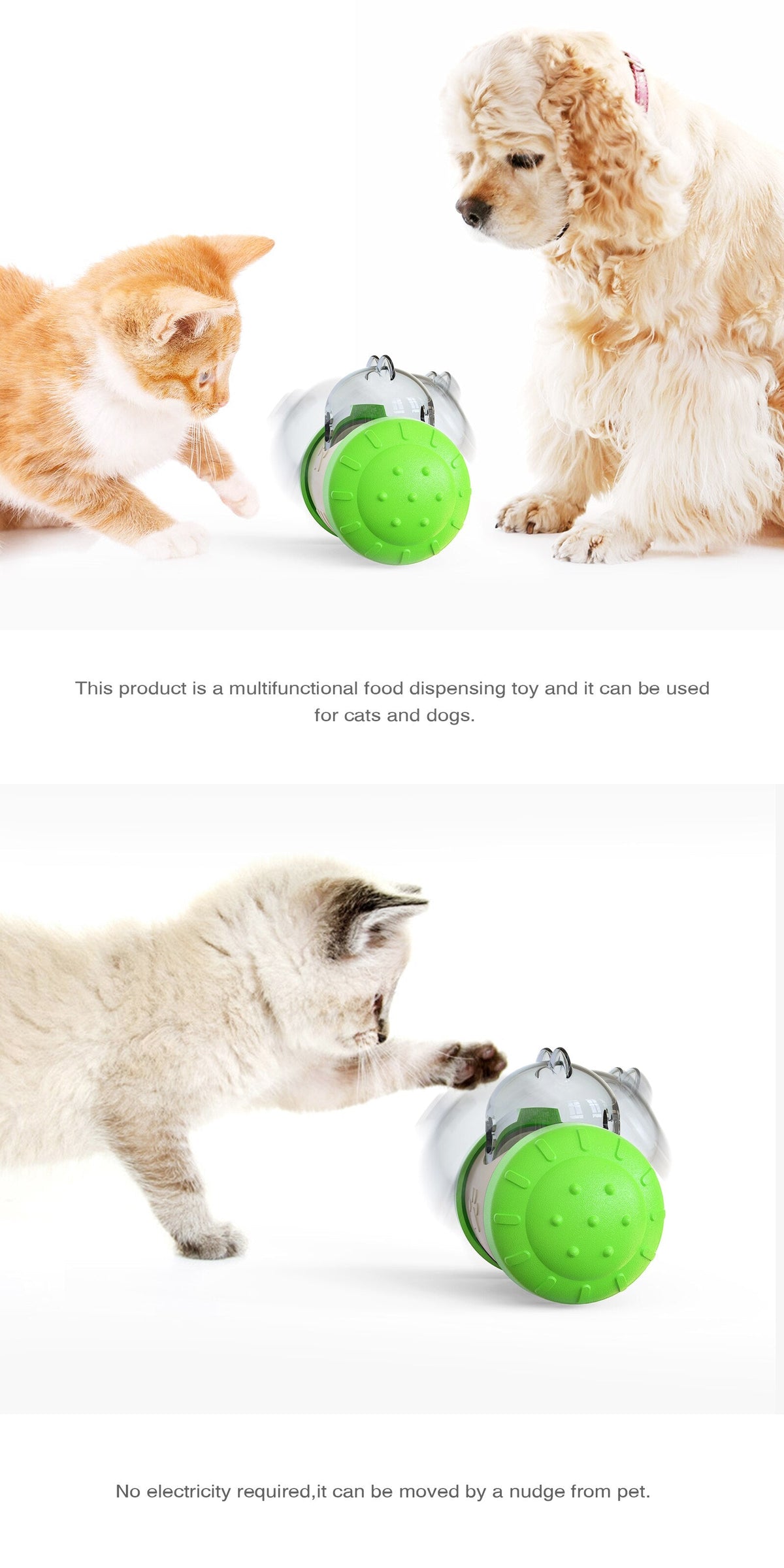 Interactive Treat-Dispensing Pet Toy for Enrichment