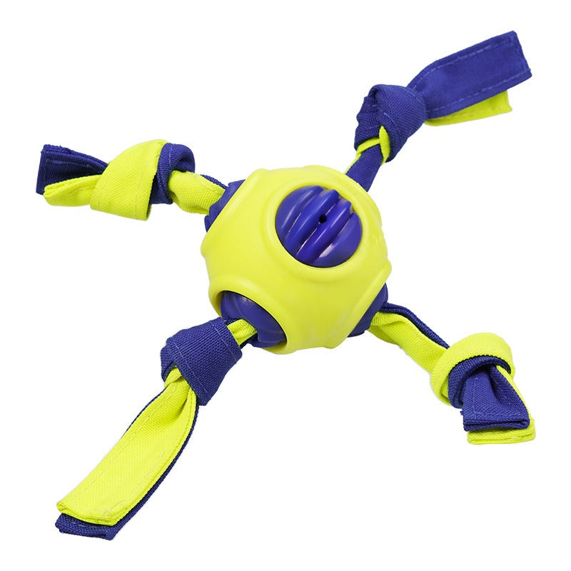 Interactive Dog Tug Toy for Teeth-Cleansing Chews