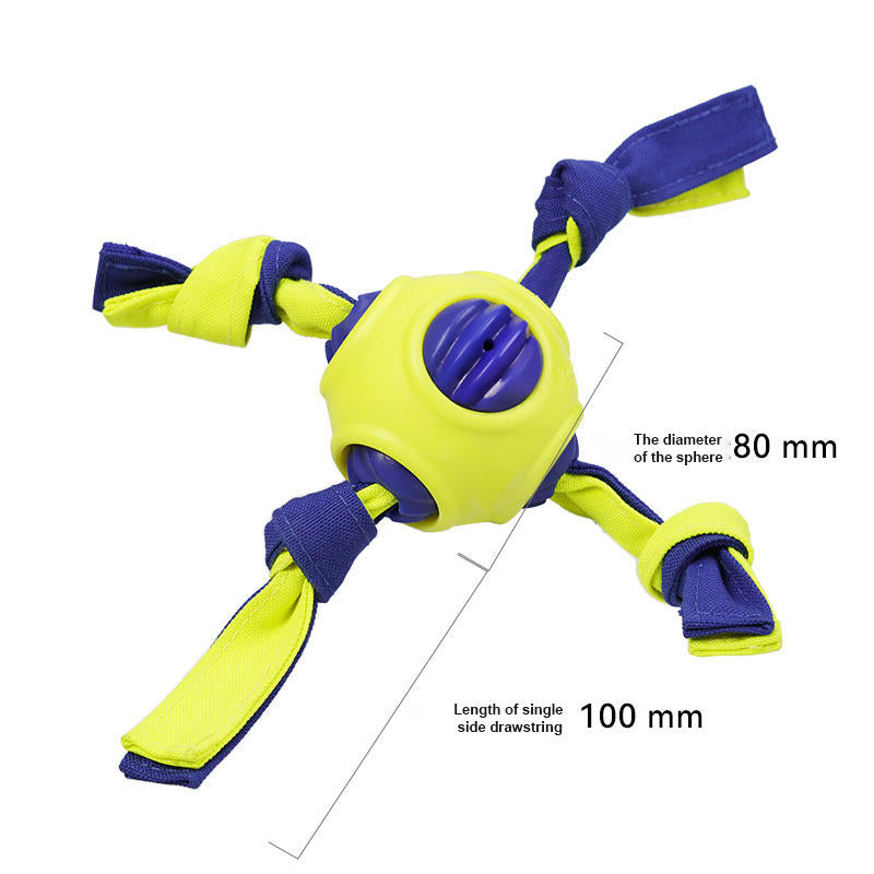 Interactive Dog Tug Toy for Teeth-Cleansing Chews