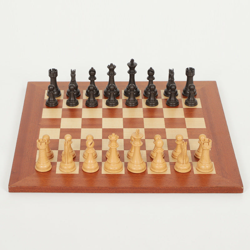 Wooden Chess Set with Folding Case and Organized Storage