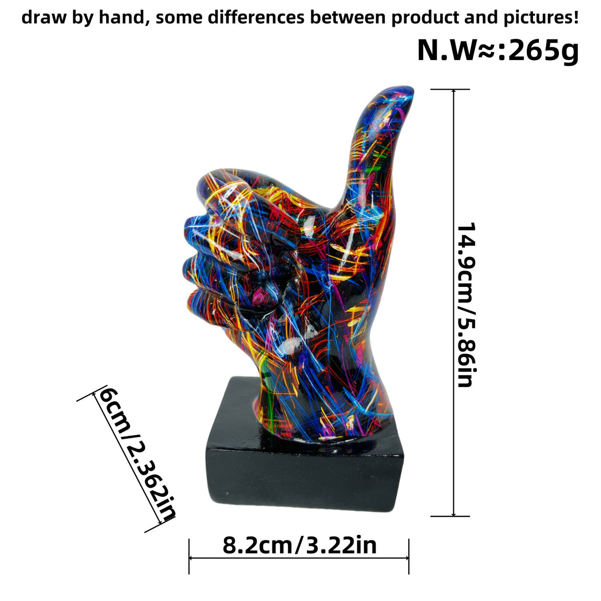 Graffiti Hand Sculpture for Bold Desktop Office Display