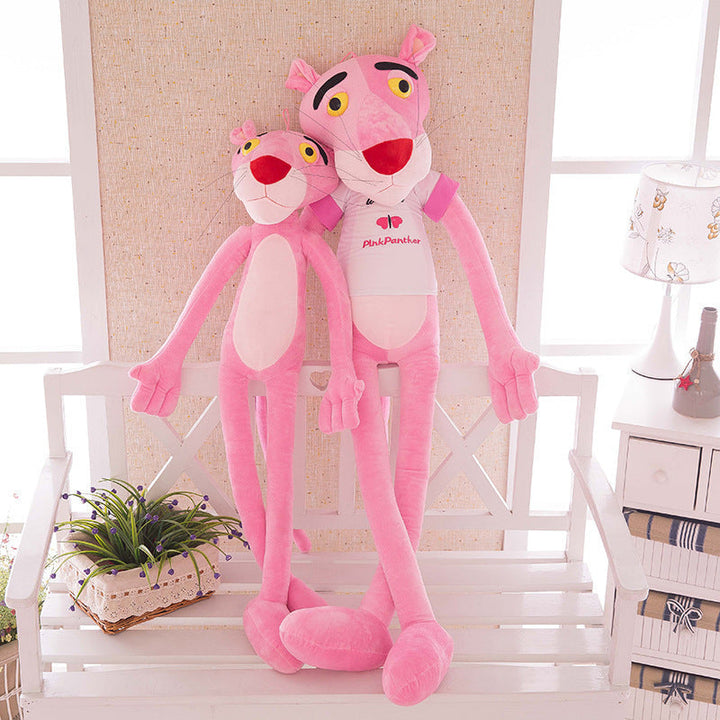 Pink Leopard Plush Toy – Oversized Long-Leg Cuddle Gift