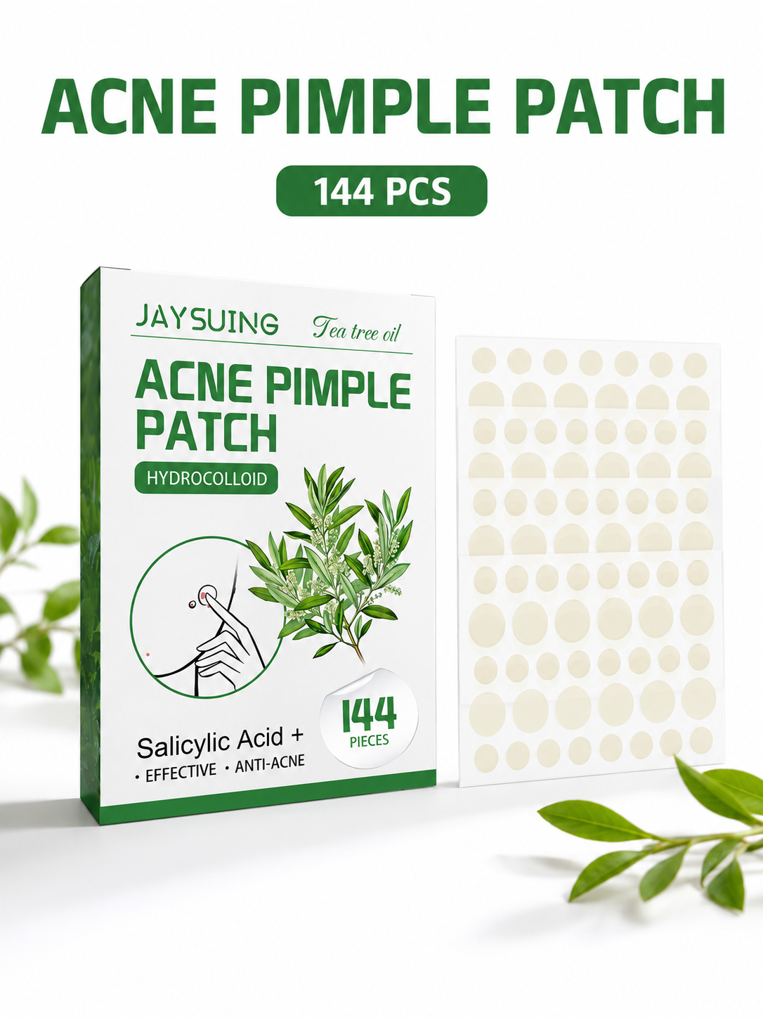 Invisible Acne Patches — Flatten Pimples & Fade Marks | 144 Ct