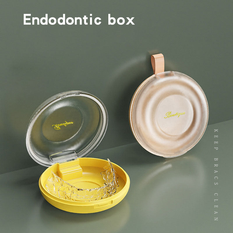 Clear Aligner Case with Brush, Easy-Open Braces Box