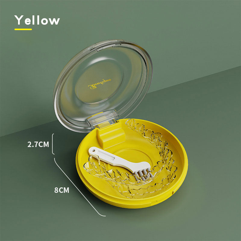 Clear Aligner Case with Brush, Easy-Open Braces Box