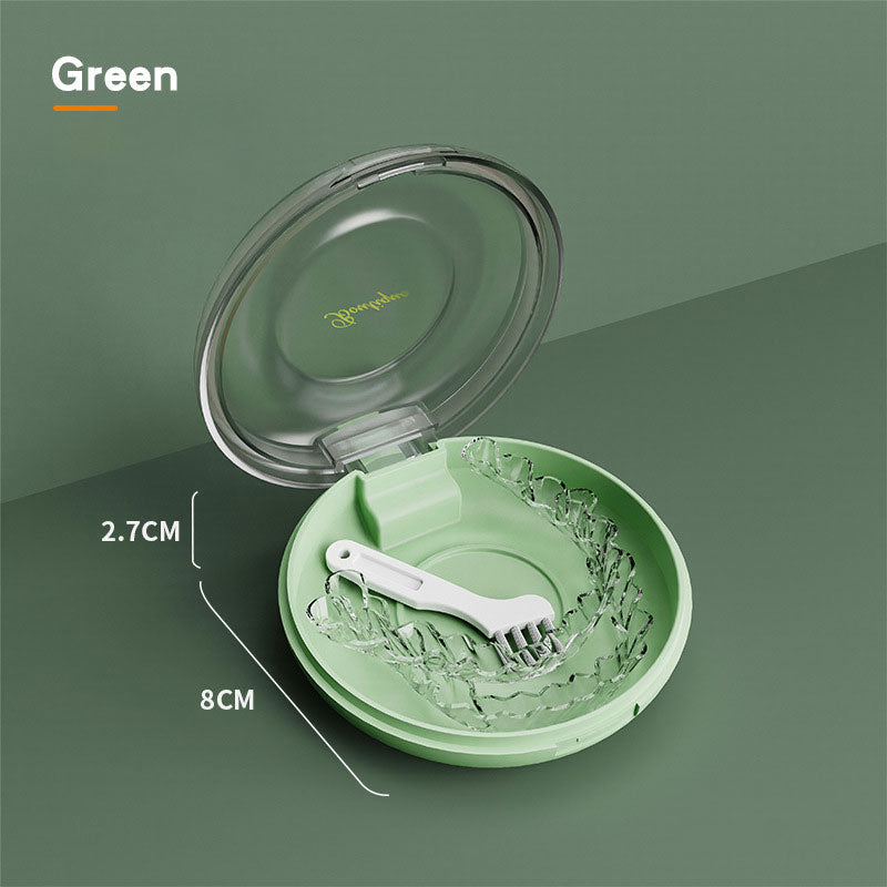 Clear Aligner Case with Brush, Easy-Open Braces Box