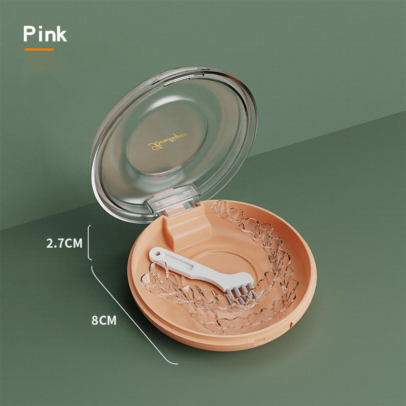 Clear Aligner Case with Brush, Easy-Open Braces Box