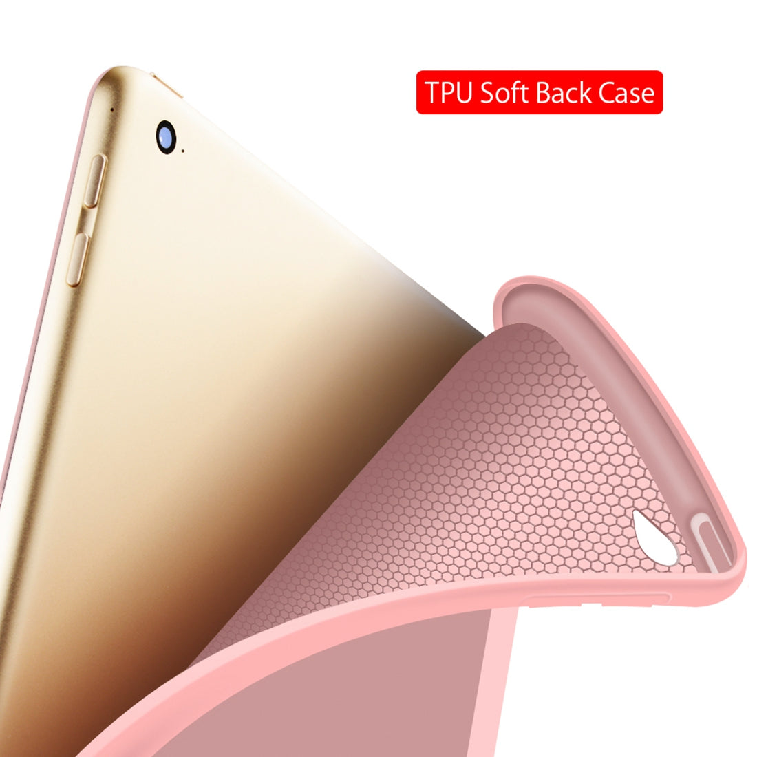 iPad 9.7 Case Slim Rose Gold with Stand & Auto Sleep