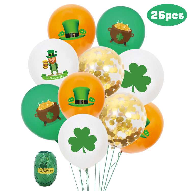 St. Patrick’s Day Balloons 26pc Festive Party Decor