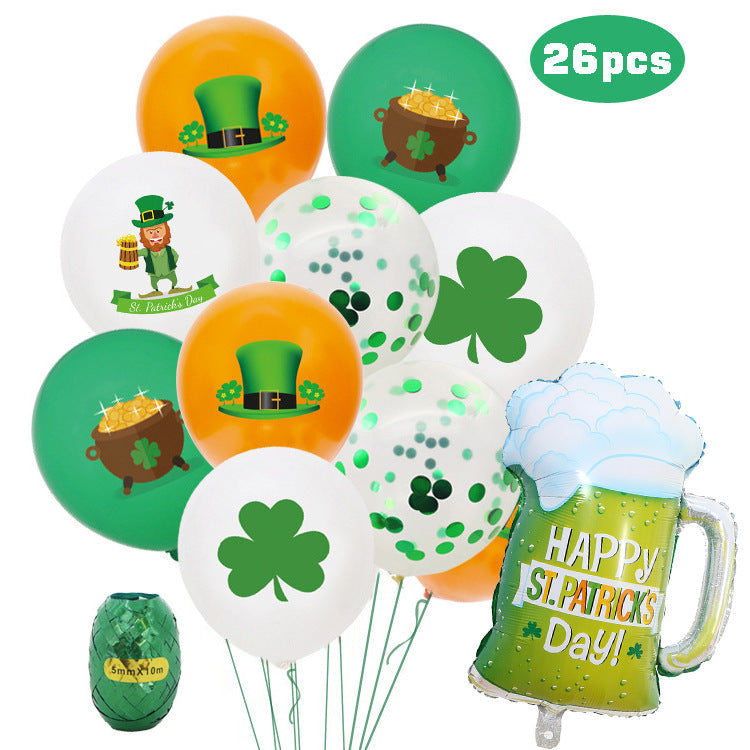 St. Patrick’s Day Balloons 26pc Festive Party Decor