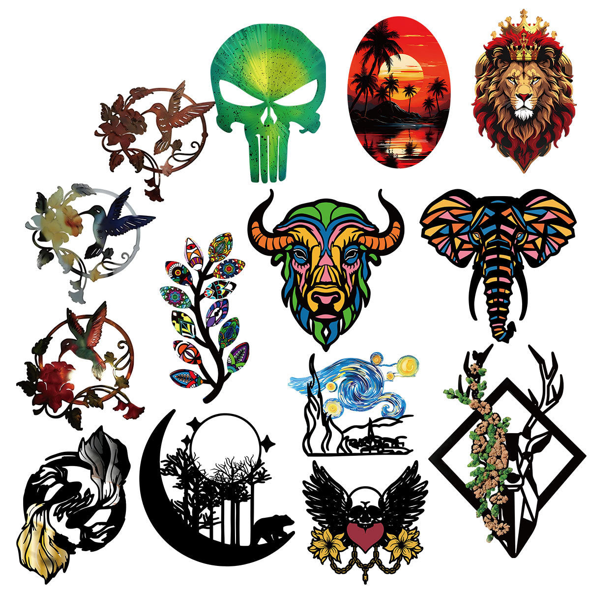 Colorful Metal Animal Wall Art for Vibrant Home Rooms