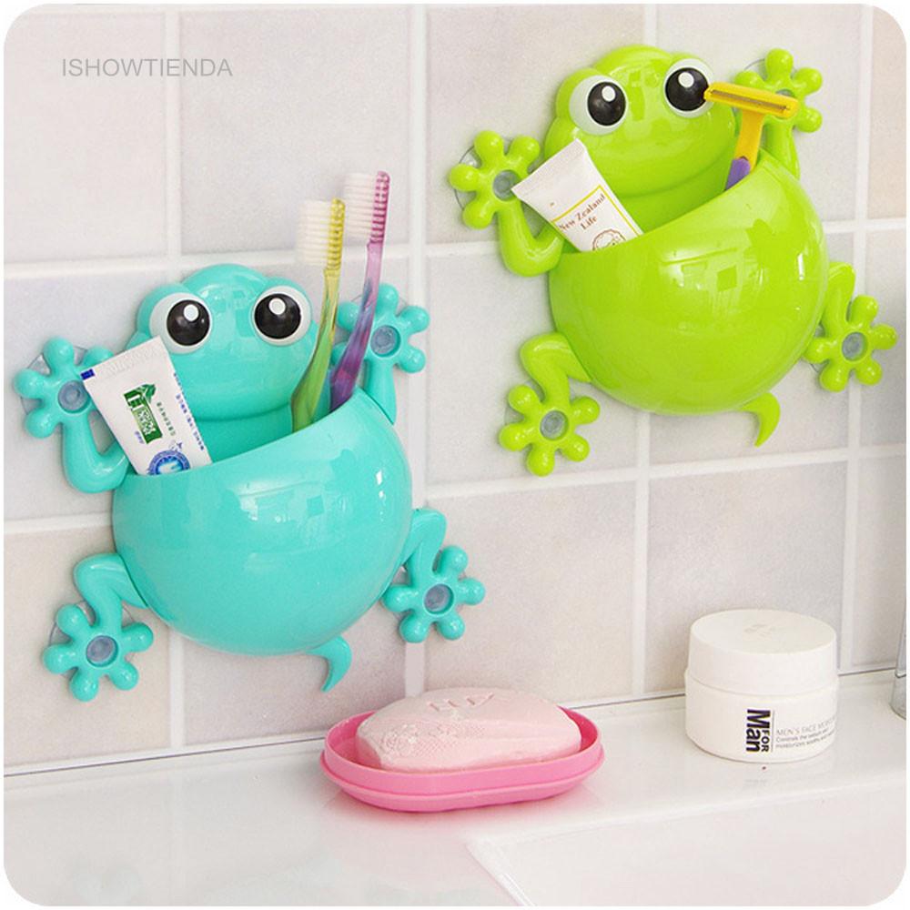 Cartoon Gecko Toothbrush Holder for Kids' Bathroom Counter