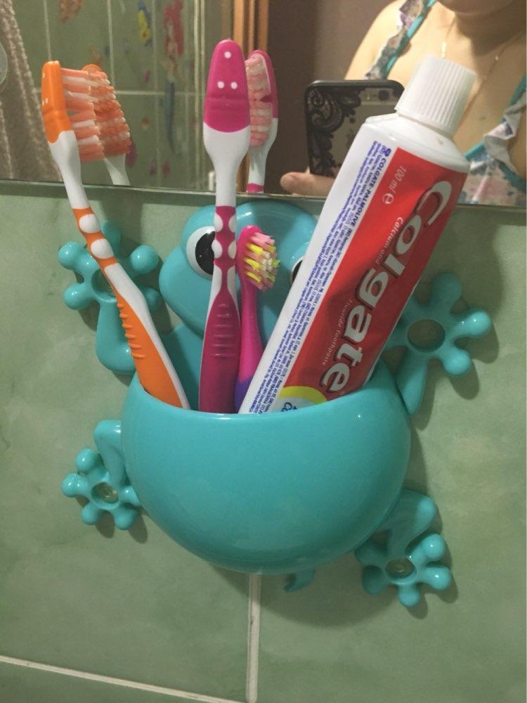 Cartoon Gecko Toothbrush Holder for Kids' Bathroom Counter
