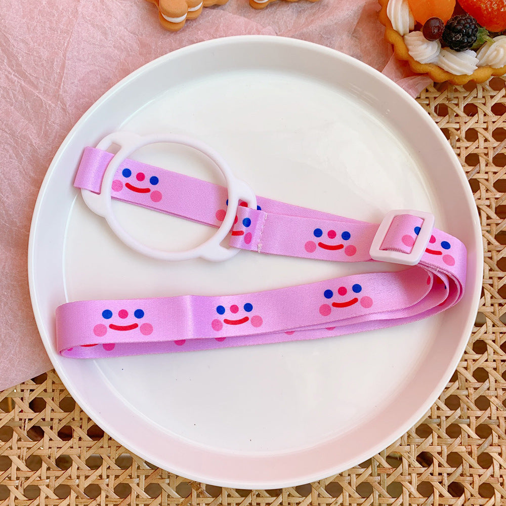 Kawaii Milk Bottle Water Bottle With Crossbody Strap