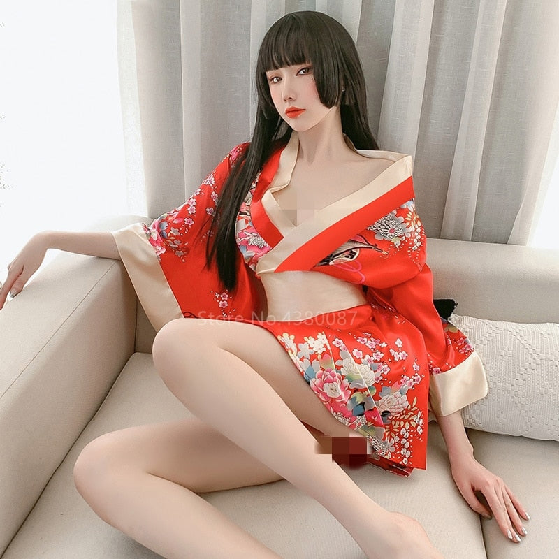 Kimono Dress for Women With Floral Wrap Silhouette
