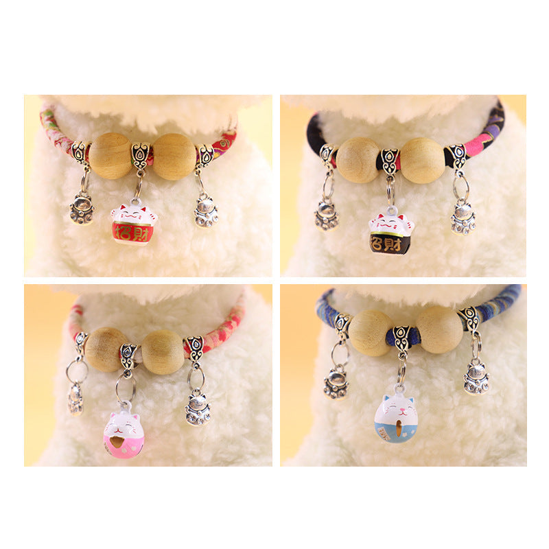 Natural Wood Pet Collar for Cute Insect Protection