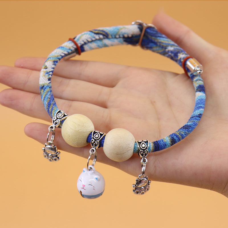 Natural Wood Pet Collar for Cute Insect Protection