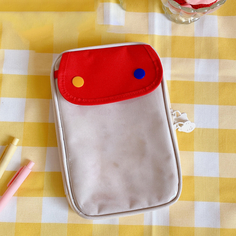 Large Japanese Pencil Case with Compartments for School