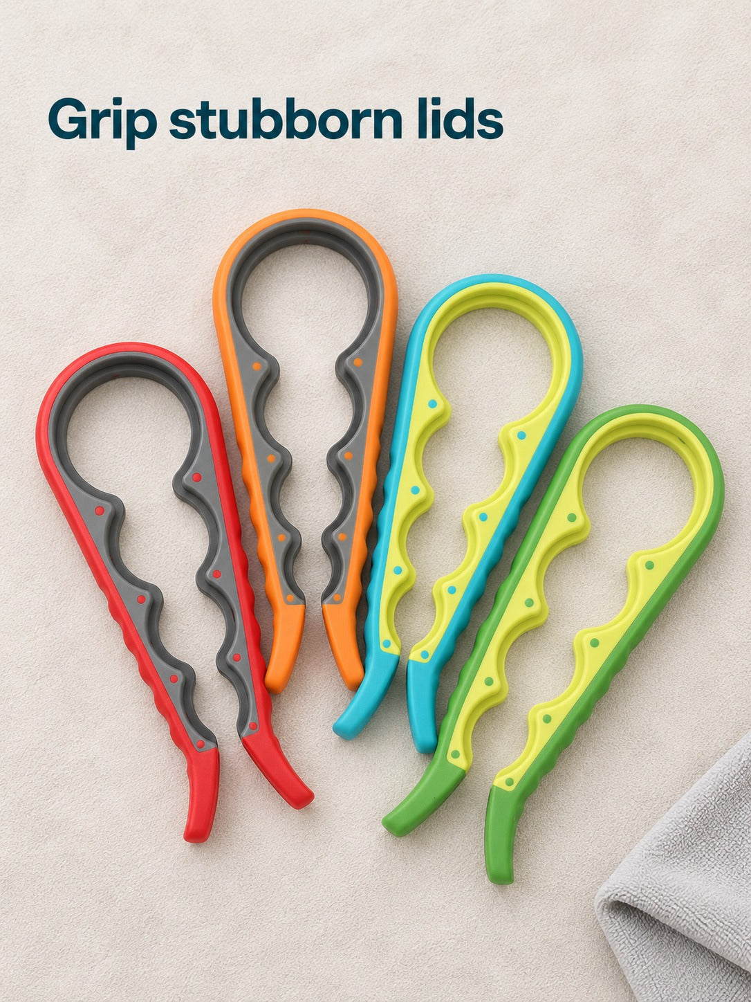 Jar Opener Set: 4-in-1 Grip Tools for Stuck Lids