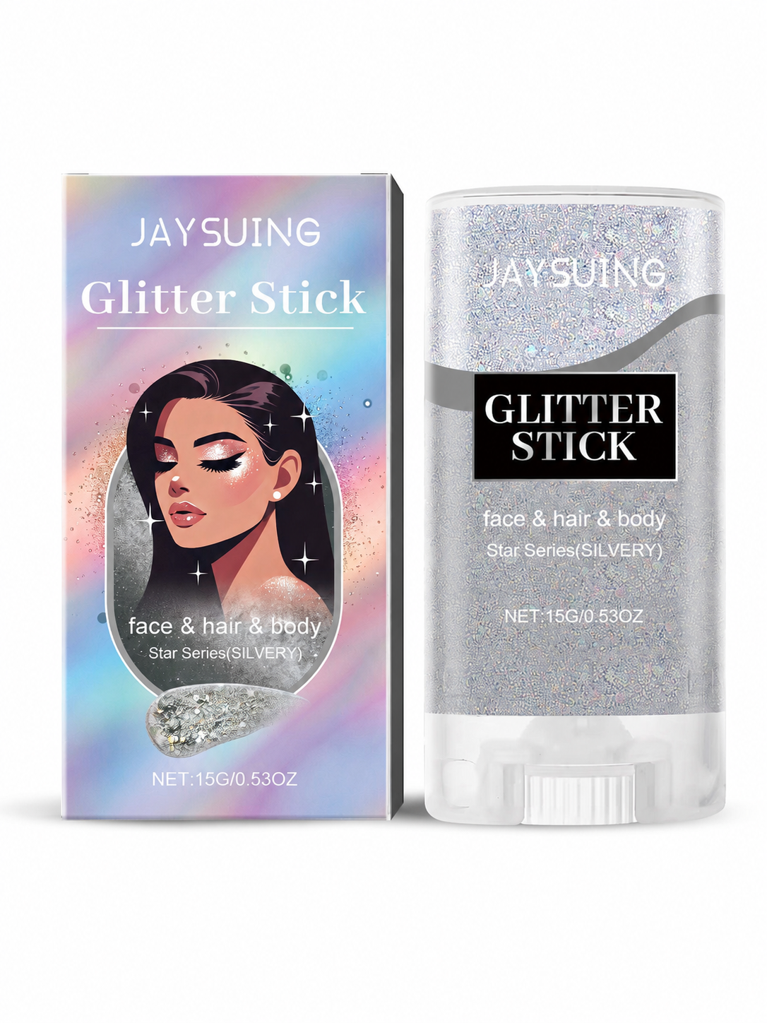 Silver Glitter Stick for Face, Hair & Body — Jaysuing