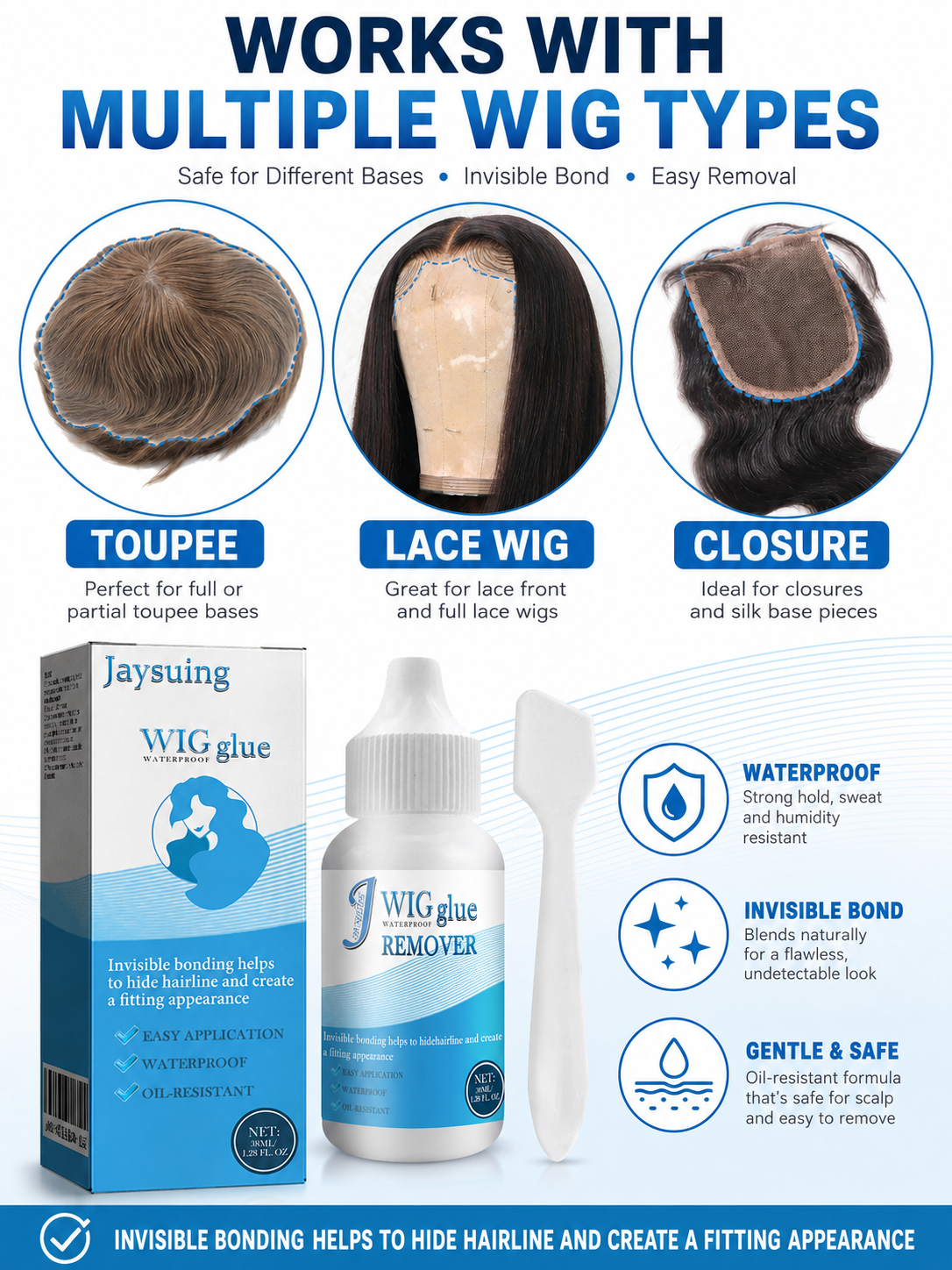 Waterproof Lace Wig Glue — Invisible Hold 38ml