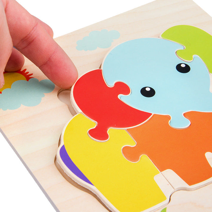 Wooden Toddler Puzzle Set for Screen-Free Learning