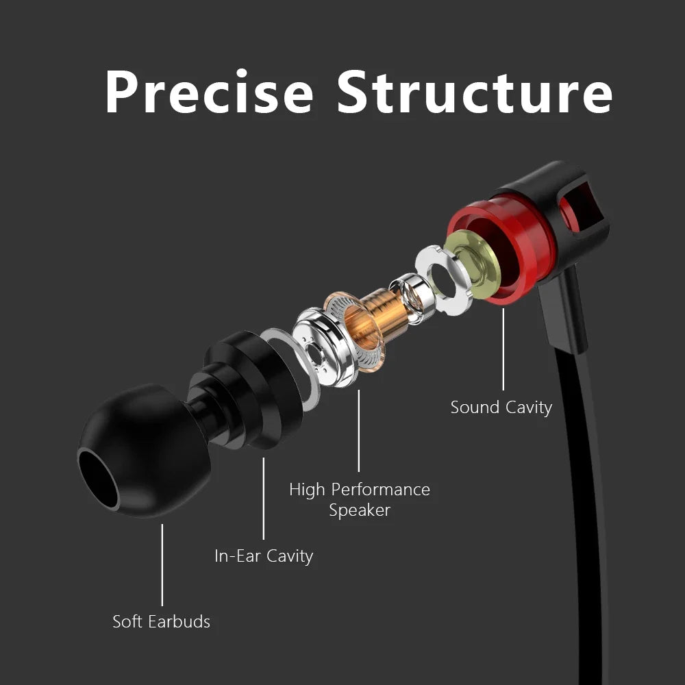 Wired Earphones with Mic and Call Button for Phones