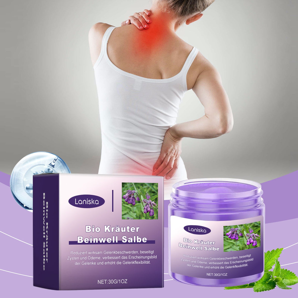 Herbal Joint Cream for Sore Knees and Stiff Joints