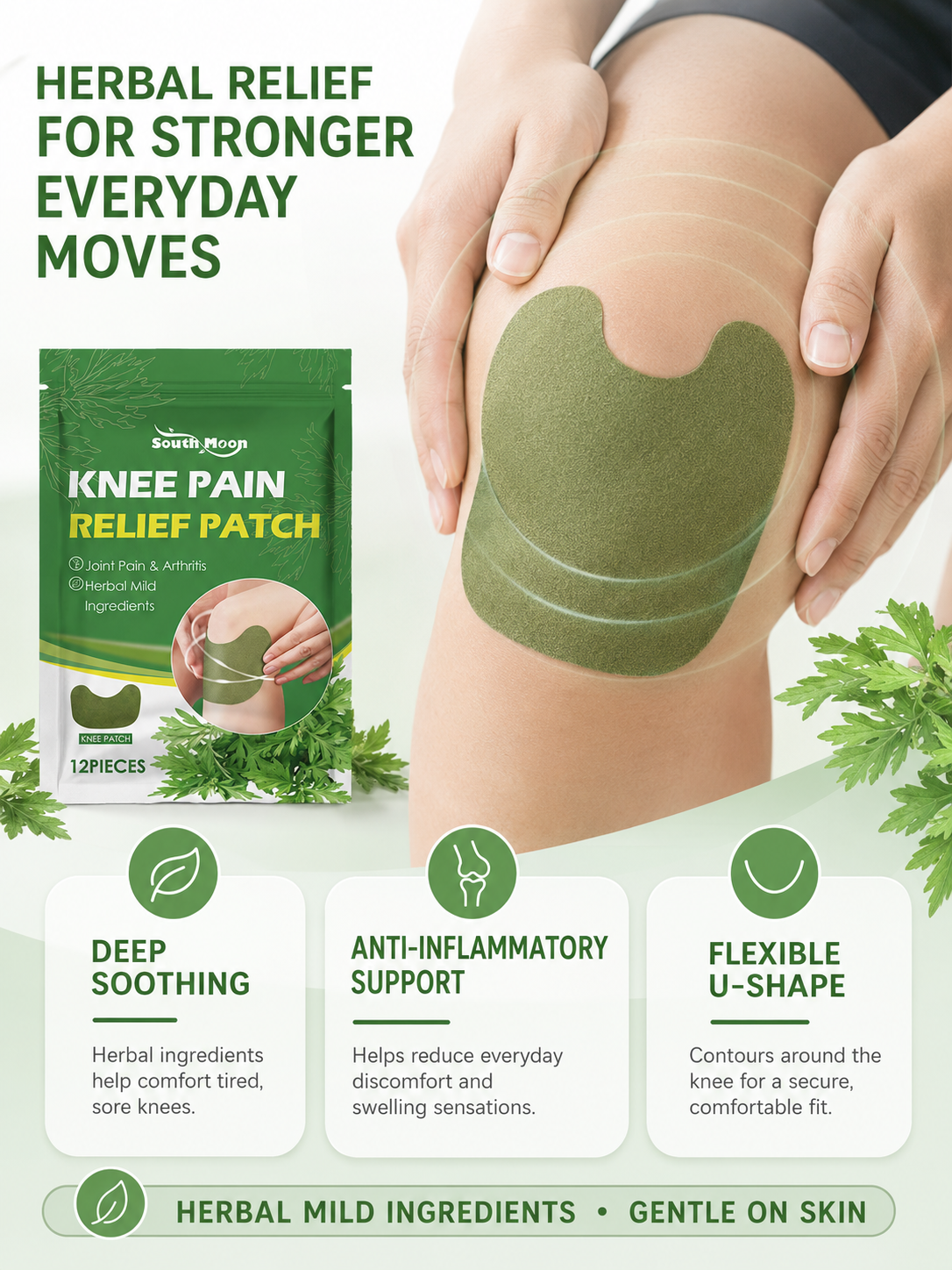 Wormwood Knee Pain Patch – Deep-Soothing Herbal Relief