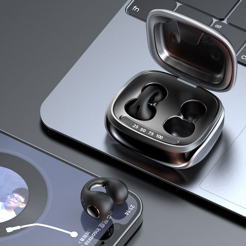 Clip-On Open-Ear Bluetooth Earphones for Commuters