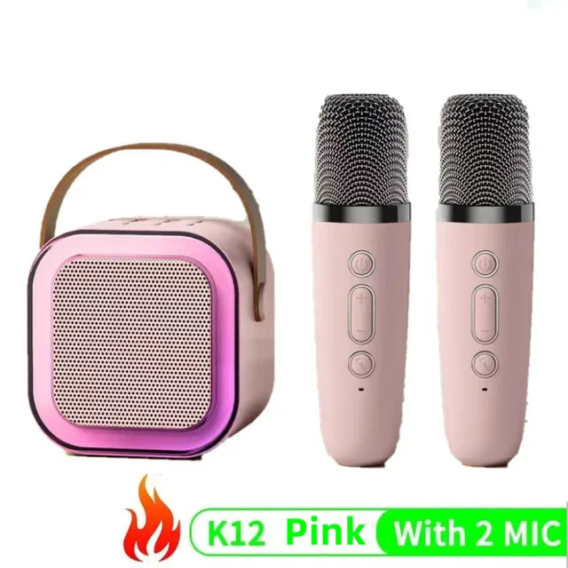 Wireless Karaoke Machine with 2 Mics and RGB Lights