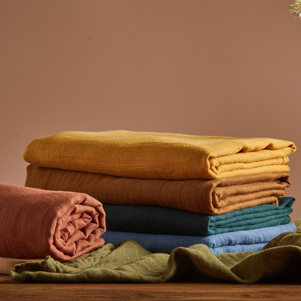 Baby Muslin Swaddle Blankets, 100% Cotton 2-Pack